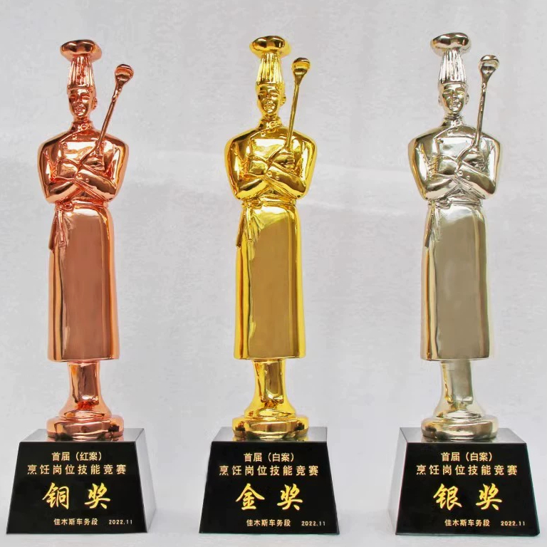 廚師獎座 - 背包客製館 1.印刷位置:可以局部印刷LOGO和標語 2.適用介紹:學校,辦公室,政府部門,小型活動,日常,展銷會 3.用途功能:款式新穎,健康環保,顏色飽滿均勻不褪色. 客製 - 背包客製館 廚師獎座
