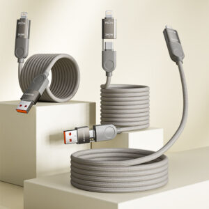 磁吸收納四合一充電線